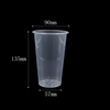 500ml beverage cup plastic disposable cups transparent 