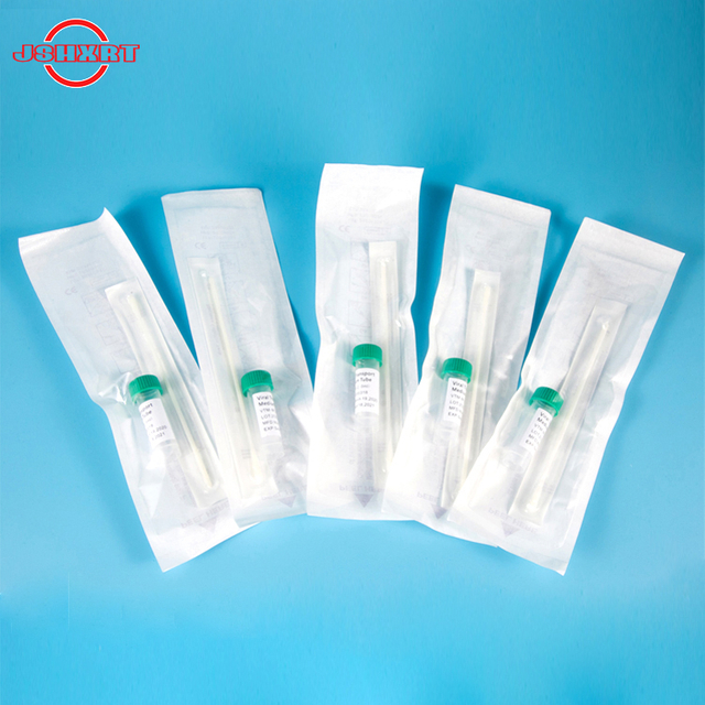 Viral transport medium tube with swab